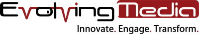 Evolving Media & Design Inc. company logo with the tags Innovate. Engage. Transform.